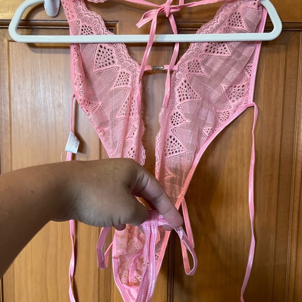 Pink Lace Bodysuit - Picture 2 of 4